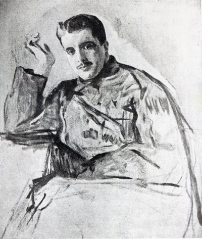 Serge Diaghilev by Valentin Aleksandrovich Serov